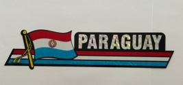 Paraguay Flag Reflective Sticker, Coated Finish, Side-Kick Decal 12x2/12. - £2.35 GBP