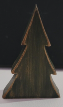 Primitive Wood Tree Evergreen Painted Tabletop Decorative Christmas Holi... - $14.99