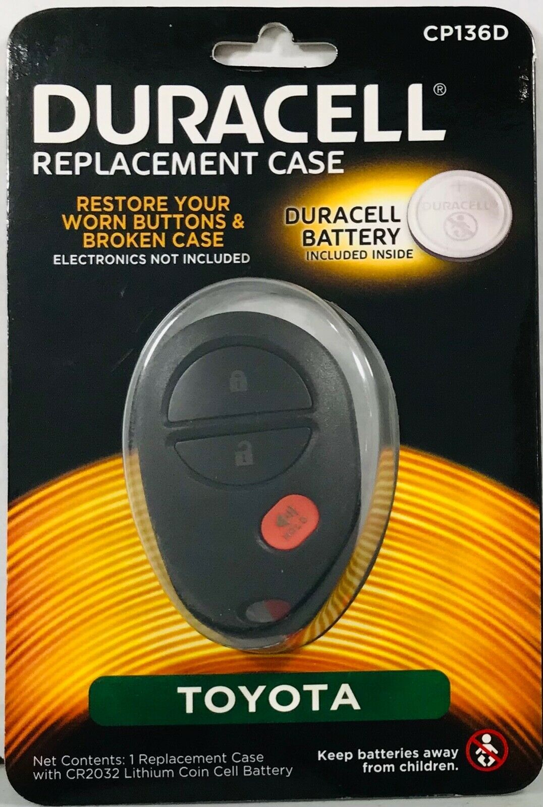 Toyota Duracell Replacement Case CP136D Restore Your Worn Buttons & Broken Case - $15.95