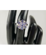 Tanzanite (3ct) Ring (Weight: 3.76g) Sz: 7 3/4 -925 Sterling Very Pretty... - £108.94 GBP