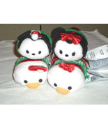 Set of 4 Christmas  Mickey Mouse, Minnie, Donald Duck &amp; Daisy Tsum Tsum ... - £24.05 GBP