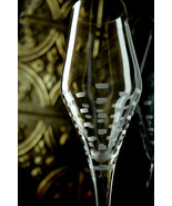 * CDA Cristal D&#39;Arques Etched Fluted Stemmed Crystal Wine Glass - £11.61 GBP