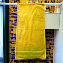Martex Vintage Large Bath Towel Retro Beach Towel Yellow Green Soft Plush - £12.83 GBP