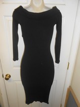 Cute better be black knit stretch ribbed Sweater Dress size medium  - £11.00 GBP