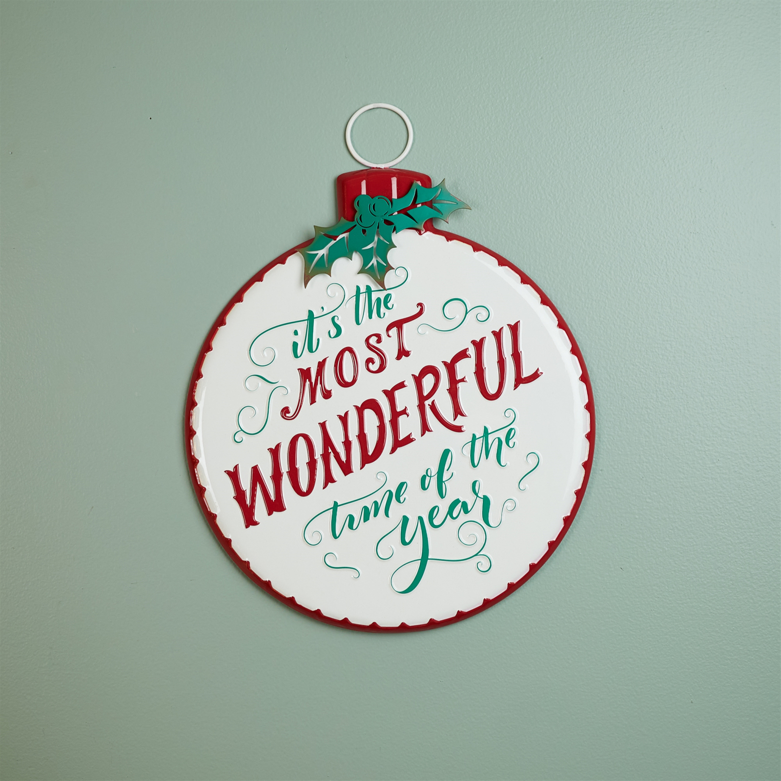 Metal Holiday Sentiment Ornament Sign 16"H Item image 2