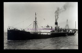 UK1721 - Lamport &amp; Holt Cargo Ship - Strabo under tow - built 1913 - photograph - £1.96 GBP