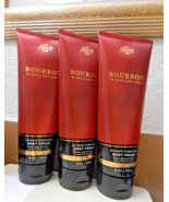 Set Of 3 Bath &amp; Body Works Bourbon Mens Collection Ultra Shea Body Cream - $642.44 MXN
