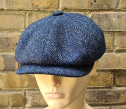 Harris Tweed Wool Newsboy Cap - Gladwin Bond Newsboy Hat peaky blinder 4... - $51.70