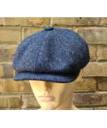 Harris Tweed Wool Newsboy Cap - Gladwin Bond Newsboy Hat peaky blinder 4... - $51.70