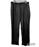 Ralph Lauren Polo Golf Mens 34Wx41L Black Pleated Cuffed Straight Leg Dr... - €17,18 EUR