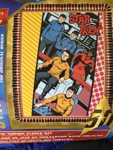Star Trek Original Series No Sew Throw Fleece Kit 48&quot; x 60&quot; - £21.79 GBP