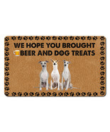 Funny Whippet Dogs Outdoor Doormat Beer And Dog Treats Mat Gift For Dog ... - $54.26 CAD