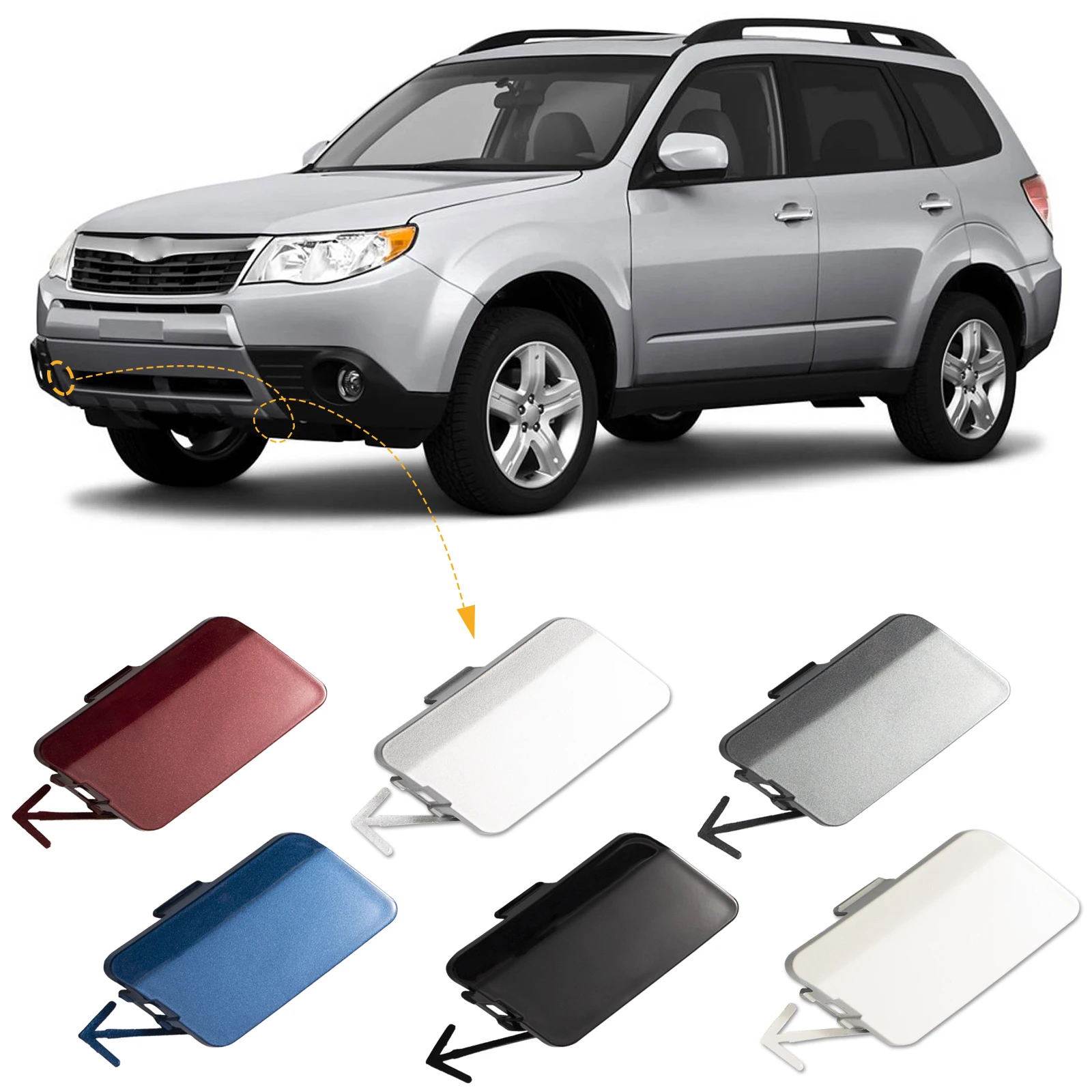 Front Bumper Tow Hook Cap Towing Eye Cover For Subaru Forester 2009-2013 - $15.75+