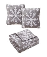 $60 Birch Trails Holiday Prints 3-Pack Sherpa 16x16in Pillows &amp; 50x60in ... - $26.73