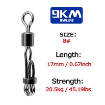 Fishing Rolling Swivel Snap Fishing Hook Fast Connector Solid  Fishing Line Quic - £40.52 GBP