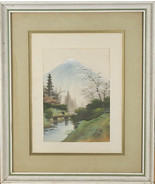 Untitled (Vintage Japonais Mt.Fuji ) Peinture Signée &amp; Tamponné Sur Soie... - $185.65 CAD