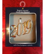 REGENT SQUARE Ornament YEAR 2019 DATE New SHIP FREE Collectible with Cry... - £24.03 GBP
