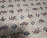 CRANSTON COLLECTION Southwest American Buffalo Bison Cotton Fabric 1 Yar... - £7.73 GBP