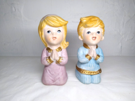 Homco 5211 Home Interiors Kneeling Praying Boy &amp; Girl Figurine Set of 2 - £8.08 GBP
