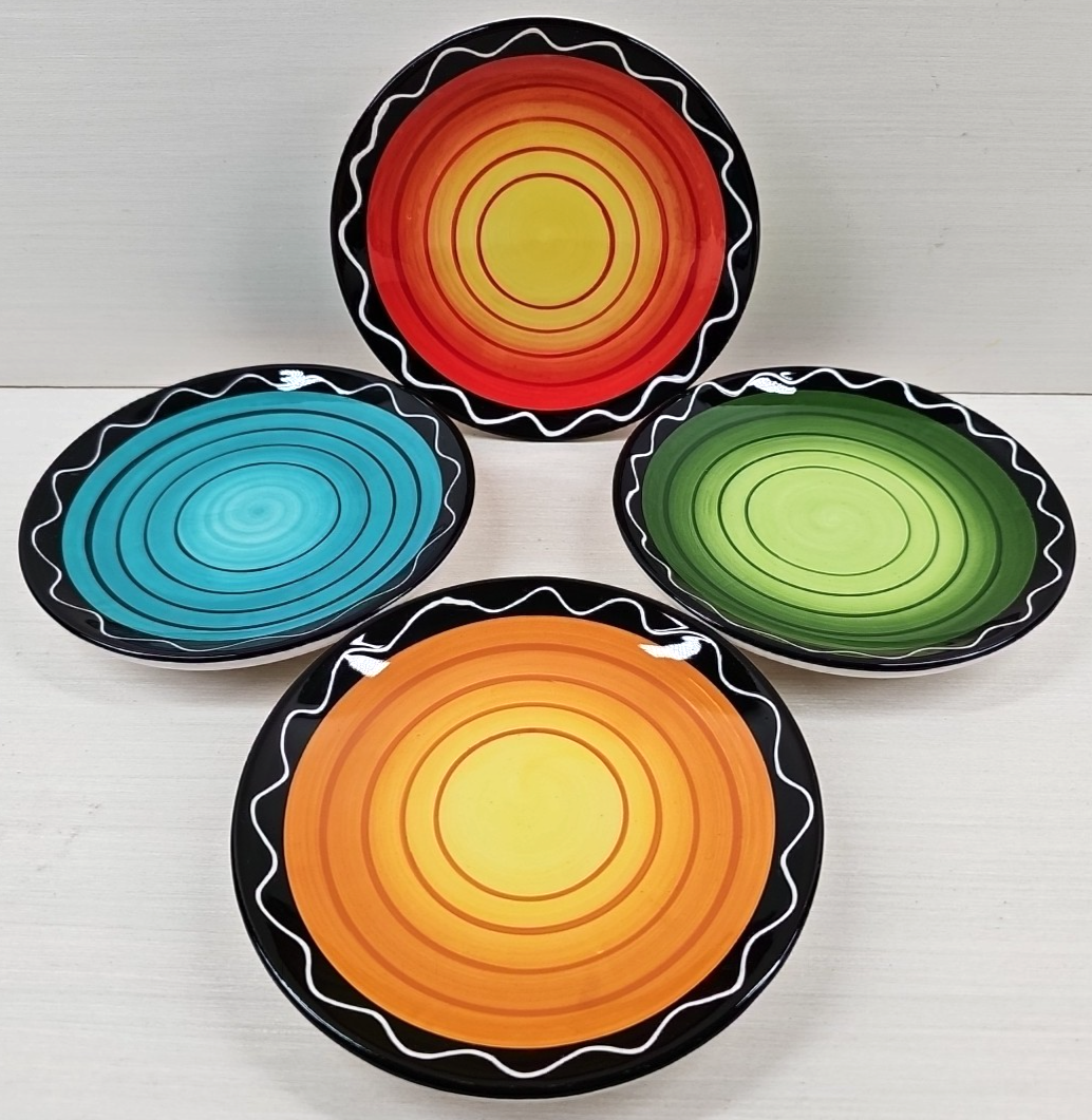4 Pc Certified International Serape Dip Dishes Set Small Serving Sauce P... - $46.40
