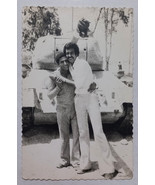Egypt photo Vintage Photo Lovely Guys beside Military Army Tank - £11.44 GBP
