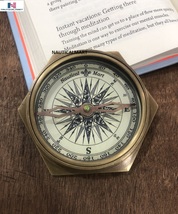 Vintage Solid Brass Direction Finder Open face Compass - £39.02 GBP
