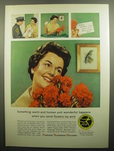 1960 FTD Florists&#39; Telegraph Delivery Ad - Something warm and human - $14.99