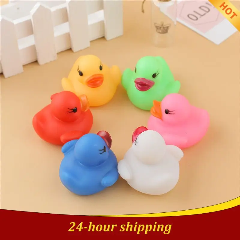1~20PCS Baby Bath Toy Cute Duck LED Water Sensor Luminous Floating Rubbe... - $11.14+