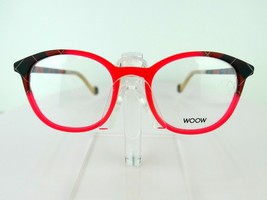 WOOW Wool Paper 1 (2140) FLUO RED/Black Argyle 49-19-144 Eyeglass Frames - £63.49 GBP