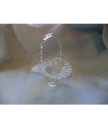 American Fenton Opalescent Hobnail Glass Basket - $37.61