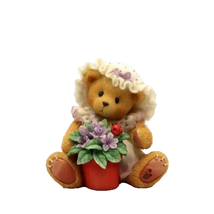 Cherished Teddies 156280 Blessings Bloom When You Are Near Girl Violet 1995 - £17.77 GBP