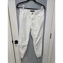 Aeropostale White High Rise Skinny Jeans 2 Frayed Hem Cropped Stretch - $22.00
