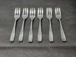 WMF Cromargan Germany LINE 6&quot; Cocktail Fork - Fraser Stainless Flatware Set Of 6 - £38.21 GBP