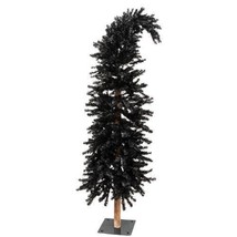 6ft - BLACK Grinch Style Bendable Alpine Artificial Christmas Tree - WHO... - £231.67 GBP