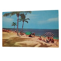 Postcard Crandon Park Beach Key Biscayne Florida Scenic Card Chrome Posted - $4.88