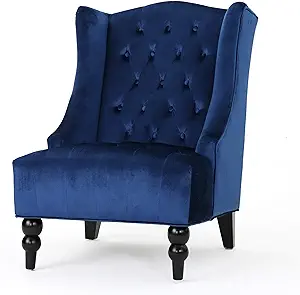 Christopher Knight Home Toddman High-Back Velvet Club Chair, Navy Blue - $452.99