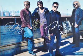BON JOVI SIGNED photo x4 - John Bon Jovi, Richie Sanbora, David Bryan, Tico Torr - £190.45 GBP