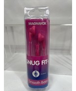 Pink Magnavox SNUG FIT+  Gummy Earbuds Microphone Smooth Bass COMBINESHIP - $3.68