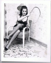Vintage Risque Photo Lady In Chair Riding Crop 4&quot; x 5&quot; Classic Retro Girl - £19.48 GBP