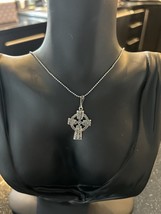 .925 sterling silver cross on 18K gold plated chain - $44.55