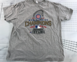 Chicago Cubs 2016 World Series Champions T Shirt Adult XL Heather Grey - £9.28 GBP