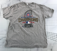 Chicago Cubs 2016 World Series Champions T Shirt Adult XL Heather Grey - £9.34 GBP