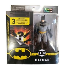 DC The Caped Crusader BATMAN 4&quot; Action Figure 1st Edition 3 Mystery Accessories - £8.50 GBP