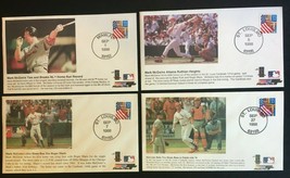 1998 USPS POSTAL CACHET COVER MARK MCGWIRE HOME RUN - SET OF FOUR DIFFERENT - $6.80