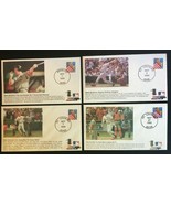 1998 USPS POSTAL CACHET COVER MARK MCGWIRE HOME RUN - SET OF FOUR DIFFERENT - £5.34 GBP