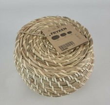 IKEA FRYKEN Box With Lid Set of 3 Seagrass Woven Handmade Unique Dexor S... - £22.57 GBP