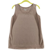 Kim Rogers Womens Tank Top Brown Size Medium Cotton Blend Stretch Sleeveless - £5.68 GBP