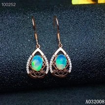 925 sterling silver natural opal earrings new ladies popular gemstone eardrop su - £58.50 GBP