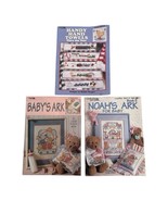 Lot (3) Leisure Arts - Noah&#39;s Ark Baby Towel Cross Stitch Patterns Needl... - $328.10 MXN