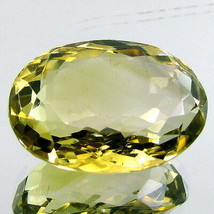 Excelente Un+ 63.1Ct Transparente Fino Natural Llemon Cuarzo Oval Facetado Gema - £36.90 GBP